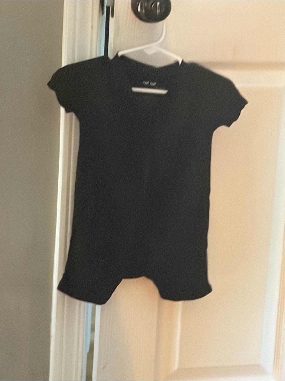 Little Sleepies Black Zipper Shortie
